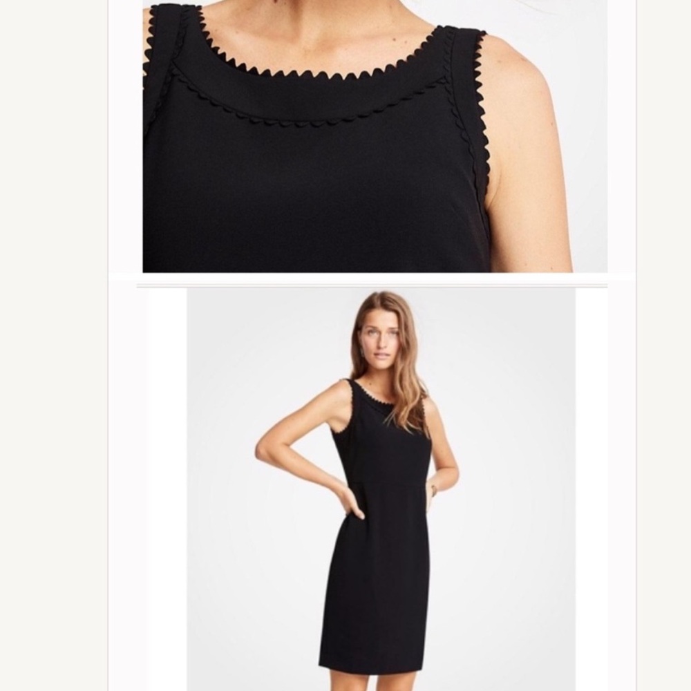 ANN TAYLOR CLASSIC BLACK SLEEVELESS SHEATH DRESS - ELEGANT AUDREY HEPBURN VIBE